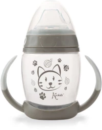 Ποτηράκι Εκπαιδευτικό Kitty Grey 270ml 6m+