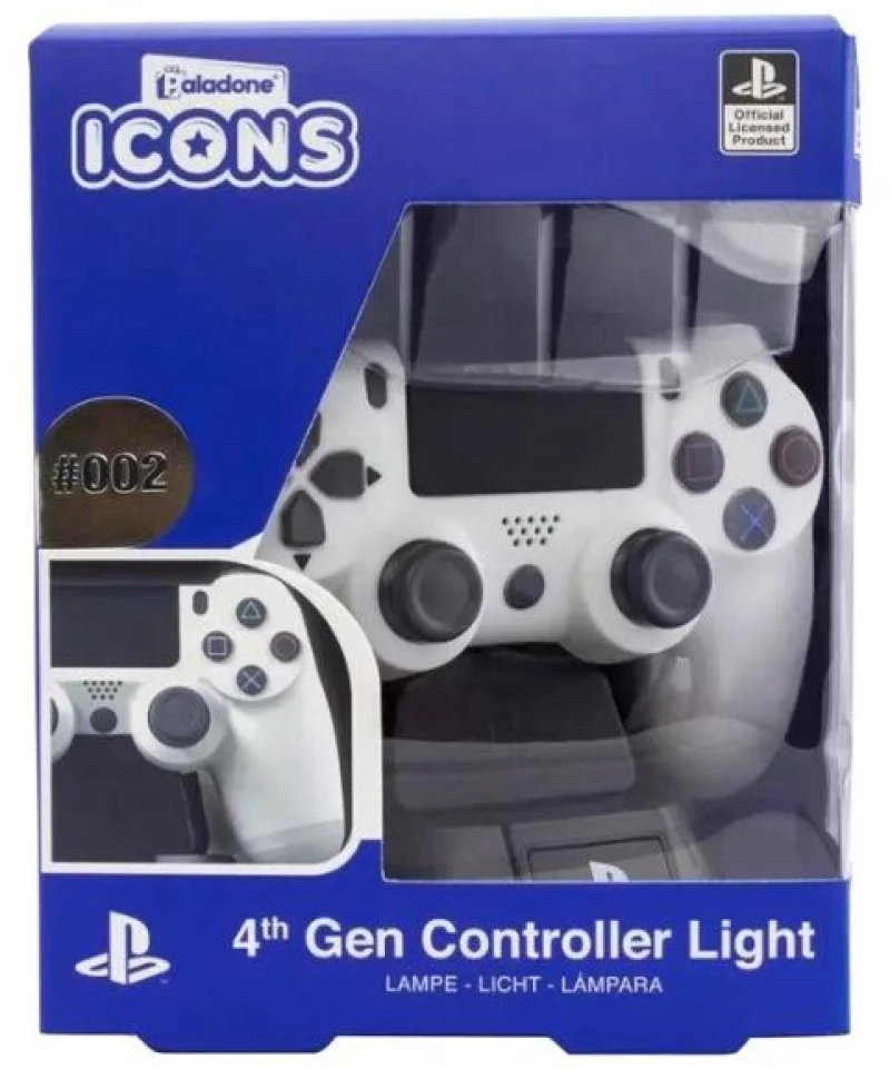 Παιδικό Φωτιστικό Led Paladone Sony Playstation 4 Controller 10cm Λευκό PP6398PS