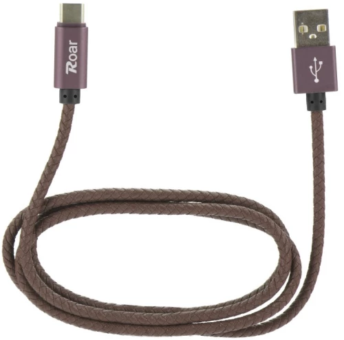 Καλώδιο Φόρτισης και Μεταφοράς Δεδομένων Roar MICRO USB TYPE C - Καφέ
