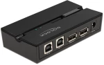 DELOCK USB 2.0 switch 11492, 2x USB Type B σε 2x USB, με μαγνήτη, μαύρο