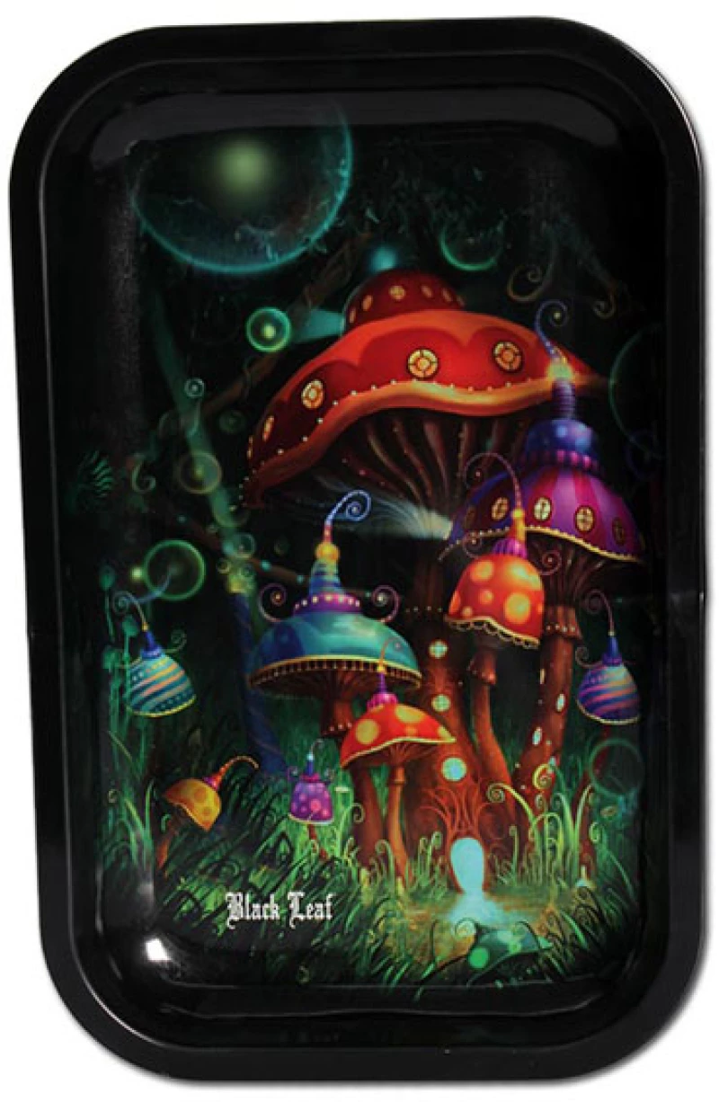 Black Leaf Rolling Tray Δίσκος Mushroom Small (17x27cm)