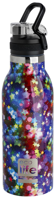 Ανοξείδωτο θερμός Ecolife Stardust 550ml Με sport πώμα