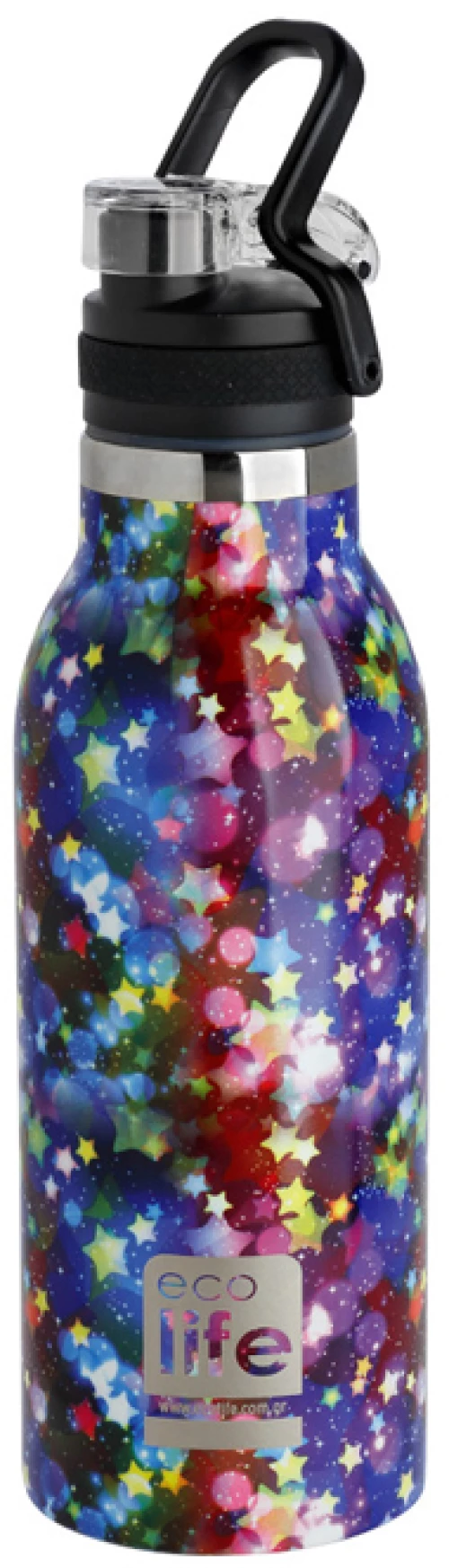 Ανοξείδωτο θερμός Ecolife Stardust 550ml Με sport πώμα
