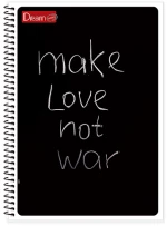 Τετράδιο σπιράλ Dream 17x25cm Make Love Not War 1θέμα 60σελίδες