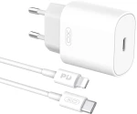 Xo l91eu 25w type-c γρήγορης φόρτισης φορτιστής με lightning καλώδιο