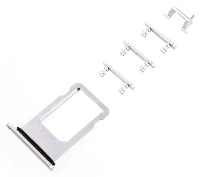Υποδοχή Κάρτας Sim Και Side Button Για Iphone 8 Plus, Ασημί