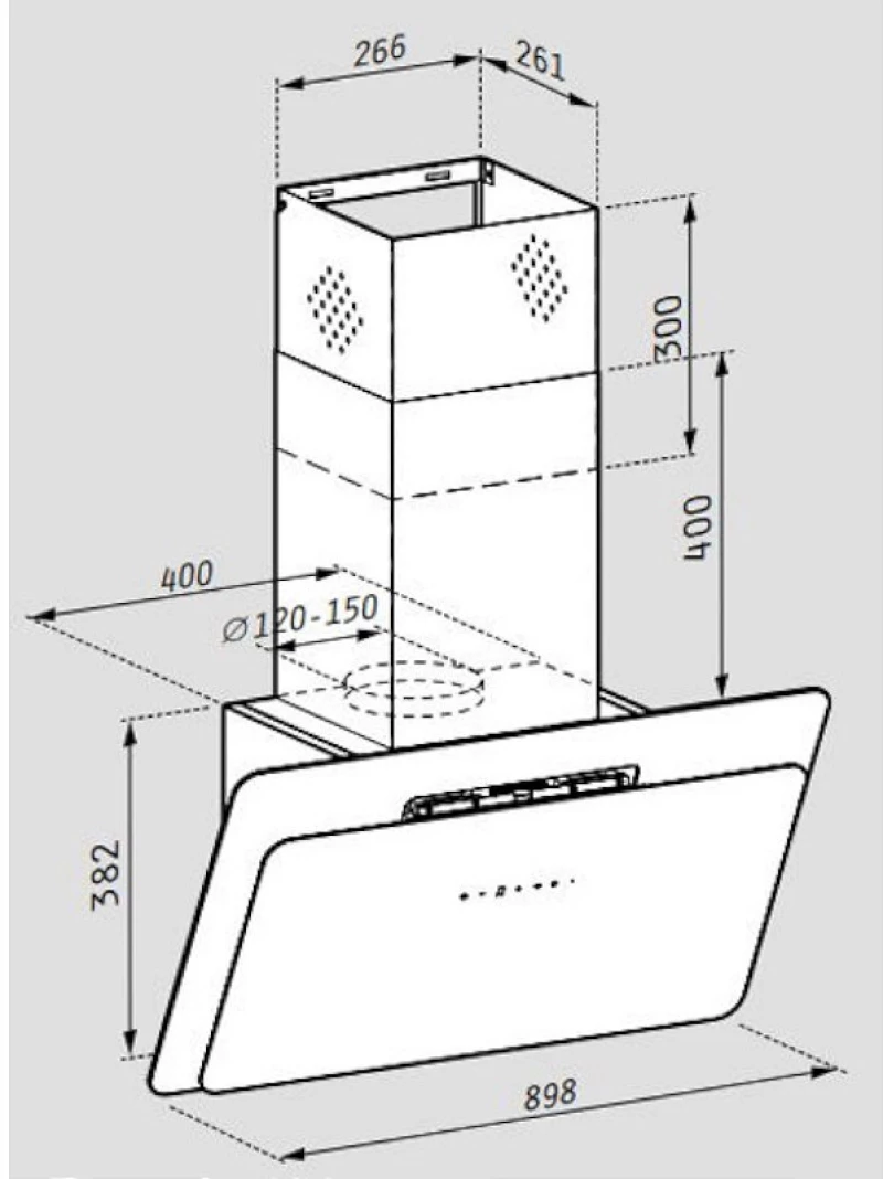 PYRAMIS VETRIO ΓΚΡΙ ΓΥΑΛΙ 60cm