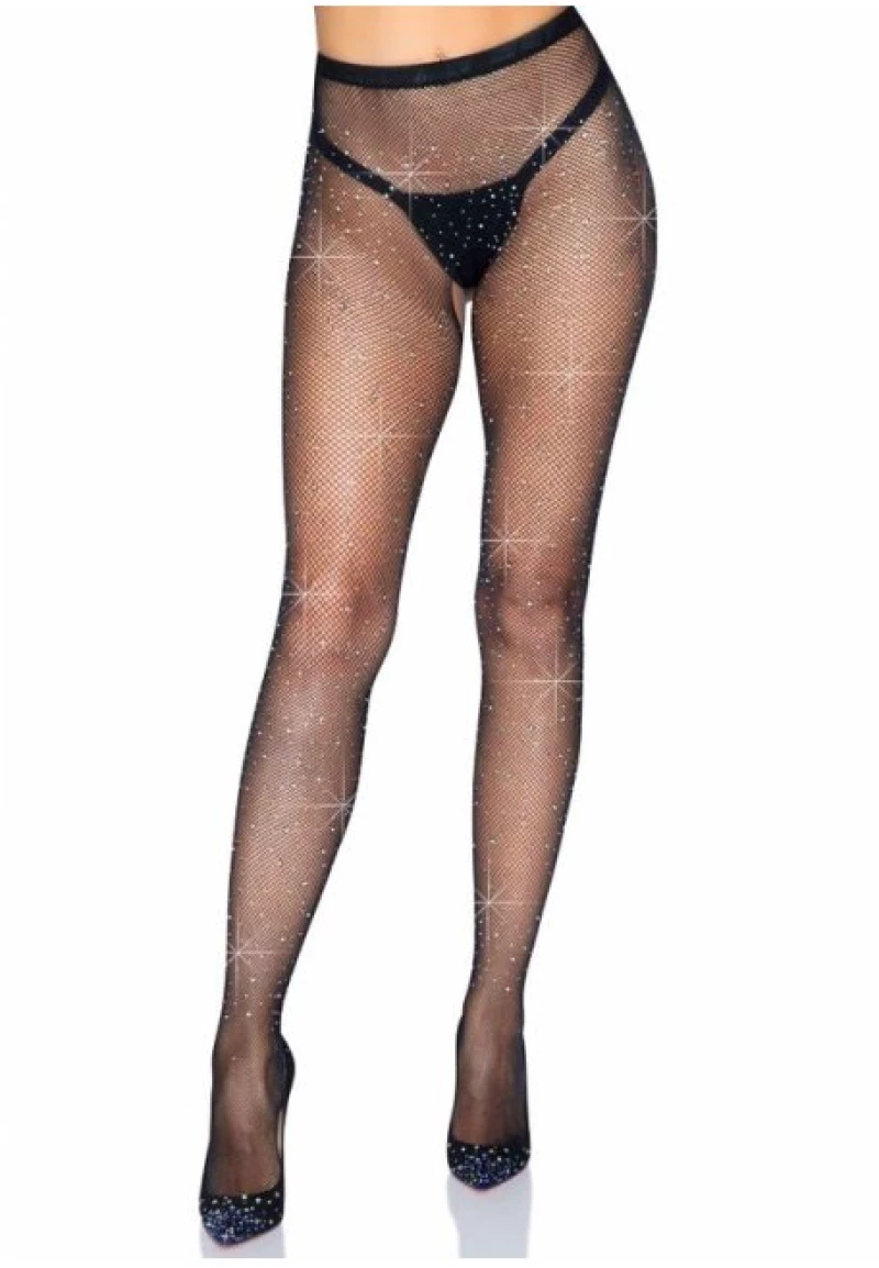 LEG AVENUE FISHNET CROTHLESS TIGHTS