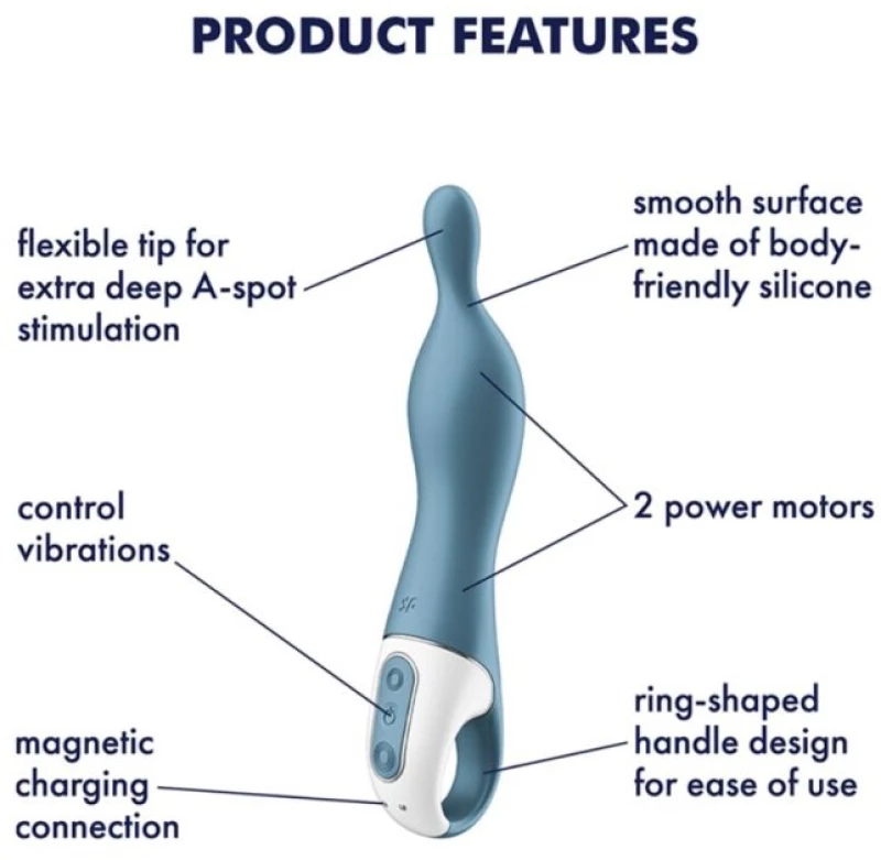 ΔΟΝΗΤΗΣ SATISFYER A-MAZING 1 A-SPOT VIBRATOR - BLUE