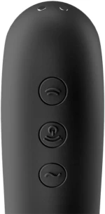 SATISFYER DUAL KISS AIR PULSE VIBRATOR - BLACK