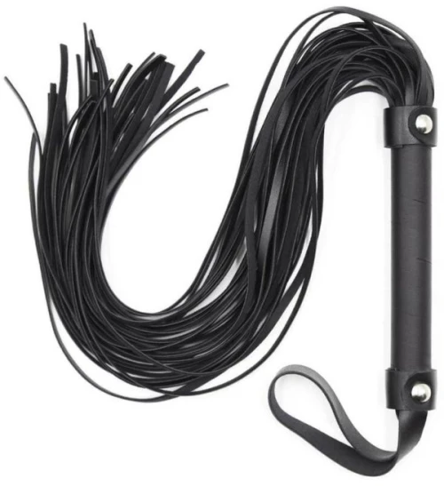OHMAMA FETISH SILVER RIVET FLOGGER