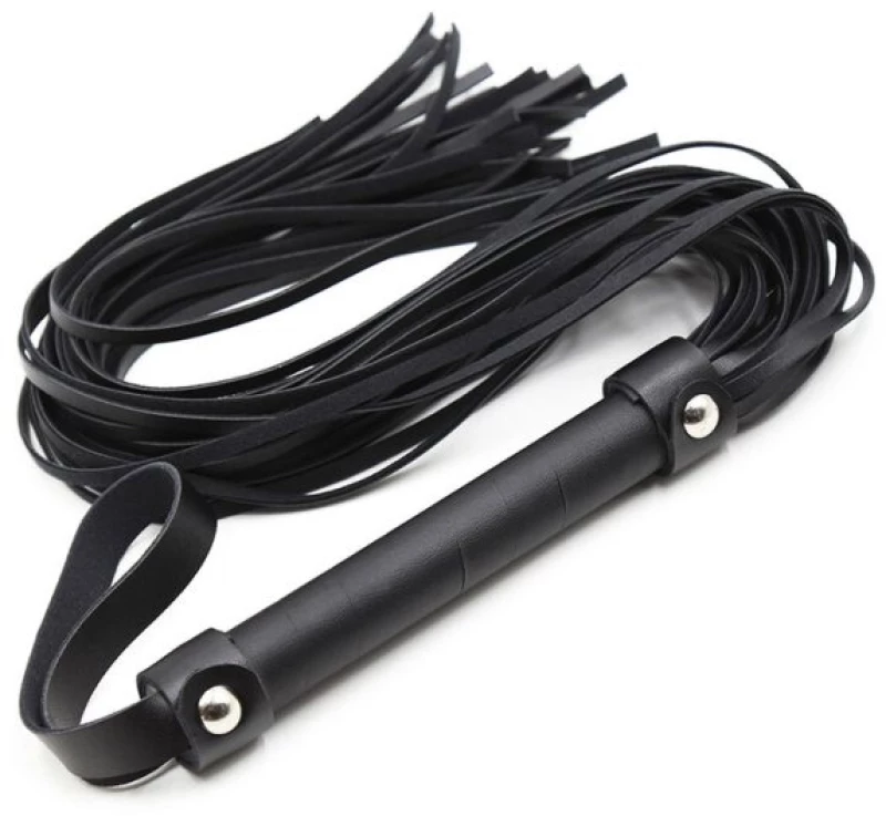 OHMAMA FETISH SILVER RIVET FLOGGER