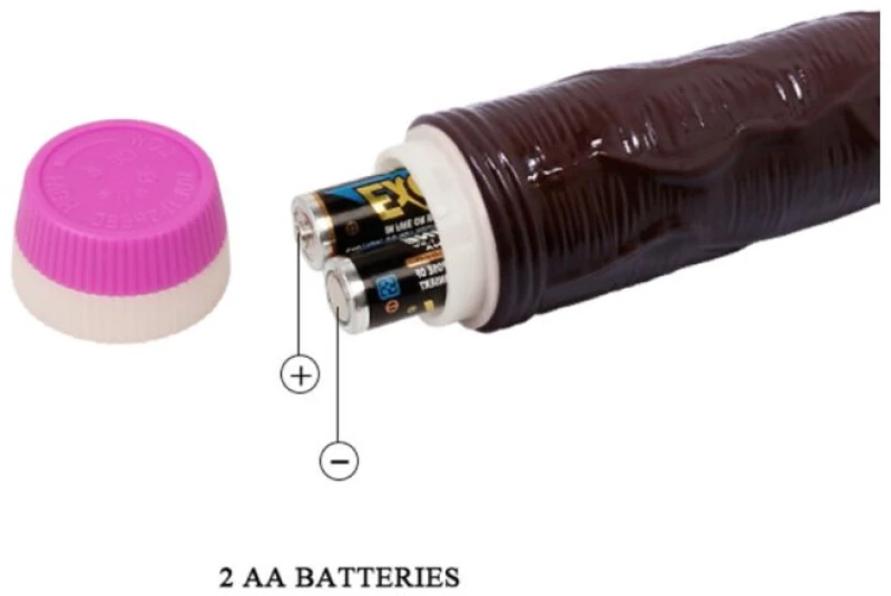 WAVES OF PLEASURE REALISTIC VIBRATOR BROWN 23 CM