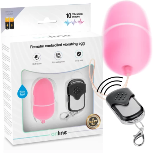 ONLINE REMOTE CONTROL VIBRATING EGG M - PINK