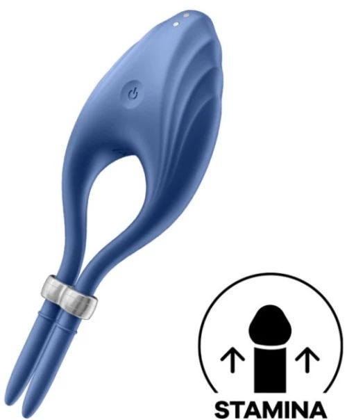 SATISFYER DUELIST RING VIBRATOR - BLUE