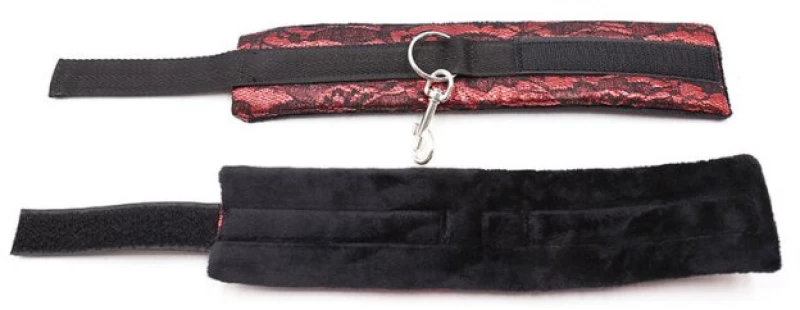 ΧΕΙΡΟΠΕΔΕΣ OHMAMA FETISH SHORT VELVET LACE WRIST RESTRAINTS NYLON