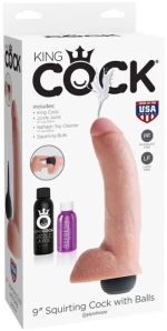 KING COCK REALISTIC PENIS NATURAL EJACULATOR 22.86CM