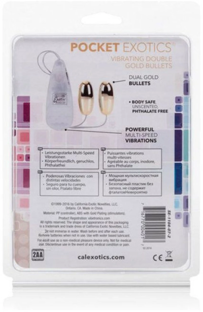 CALEX VIBRATING BULLETS GOLD DUO