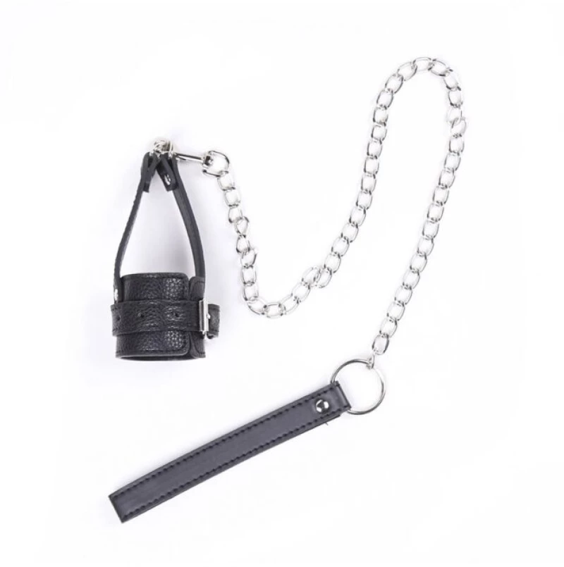 ΔΑΧΤΙΛΥΔΙ ΠΕΟΥΣ ΜΕ ΜΕΤΑΛΛΙΚΗ ΑΛΥΣΙΔΑ OHMAMA FETISH COCK RING WITH METAL LEASH CHAIN