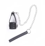 ΔΑΧΤΙΛΥΔΙ ΠΕΟΥΣ ΜΕ ΜΕΤΑΛΛΙΚΗ ΑΛΥΣΙΔΑ OHMAMA FETISH COCK RING WITH METAL LEASH CHAIN