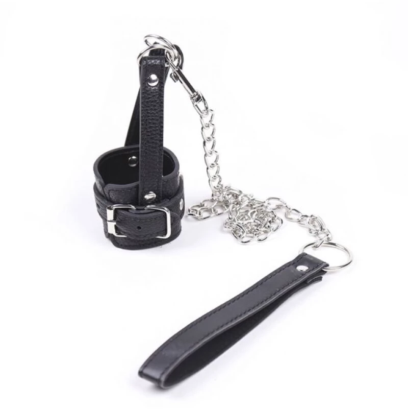 ΔΑΧΤΙΛΥΔΙ ΠΕΟΥΣ ΜΕ ΜΕΤΑΛΛΙΚΗ ΑΛΥΣΙΔΑ OHMAMA FETISH COCK RING WITH METAL LEASH CHAIN