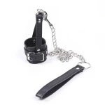 ΔΑΧΤΙΛΥΔΙ ΠΕΟΥΣ ΜΕ ΜΕΤΑΛΛΙΚΗ ΑΛΥΣΙΔΑ OHMAMA FETISH COCK RING WITH METAL LEASH CHAIN