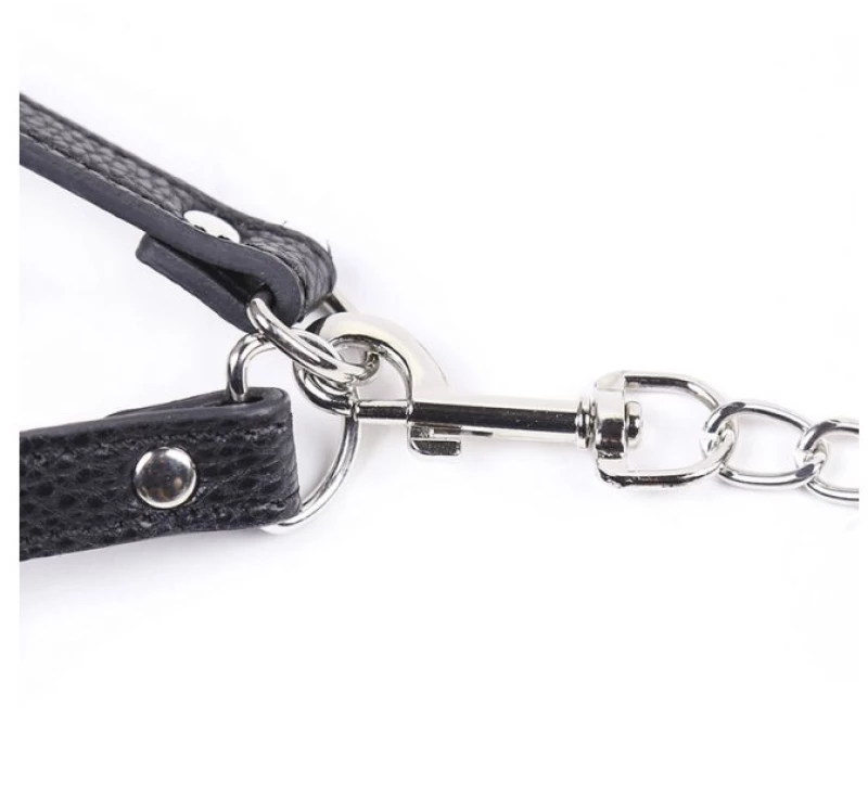 ΔΑΧΤΙΛΥΔΙ ΠΕΟΥΣ ΜΕ ΜΕΤΑΛΛΙΚΗ ΑΛΥΣΙΔΑ OHMAMA FETISH COCK RING WITH METAL LEASH CHAIN