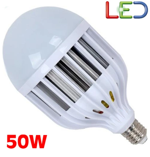 Λάμπα Γίγας LED E27 50W με Ψήκτρα από Κράμα Αλουμινίου - Ψυχρό Φως