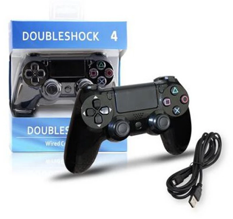 Ενσύρματο Χειριστήριο Doubleshock για PS4 Μαύρο OEM