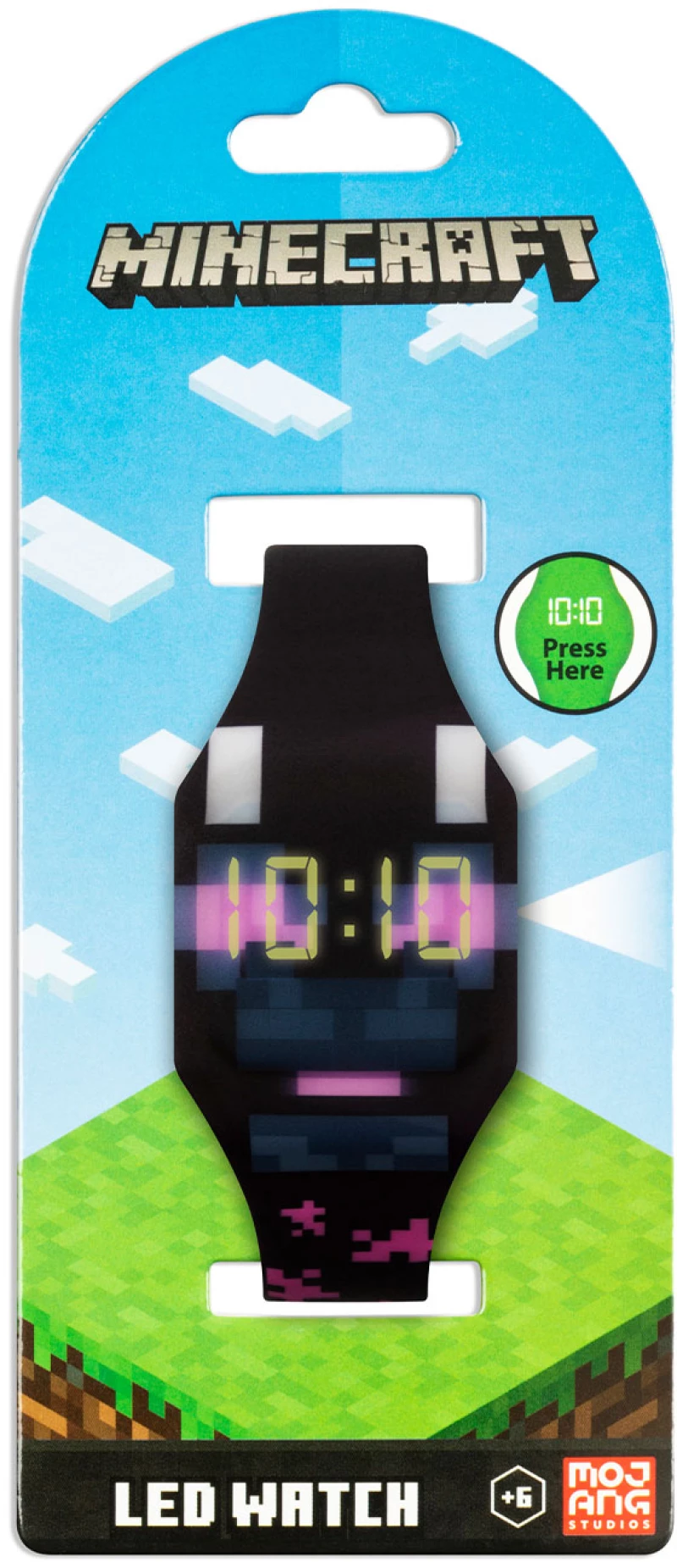 Led Ρολόι Minecraft Black