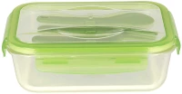 Glass Lunch Box & Plastic Cutlery