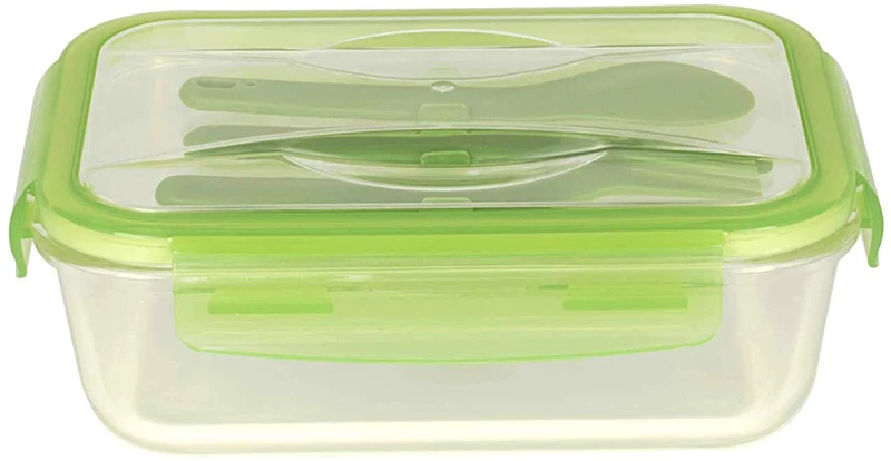 Glass Lunch Box & Plastic Cutlery
