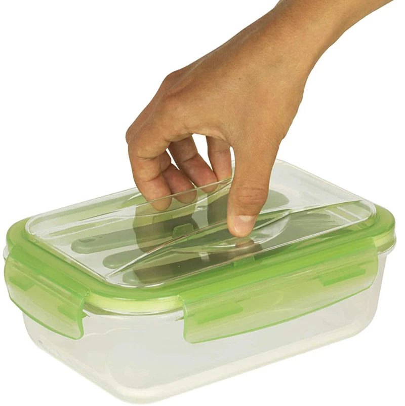 Glass Lunch Box & Plastic Cutlery