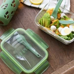 Glass Lunch Box & Plastic Cutlery