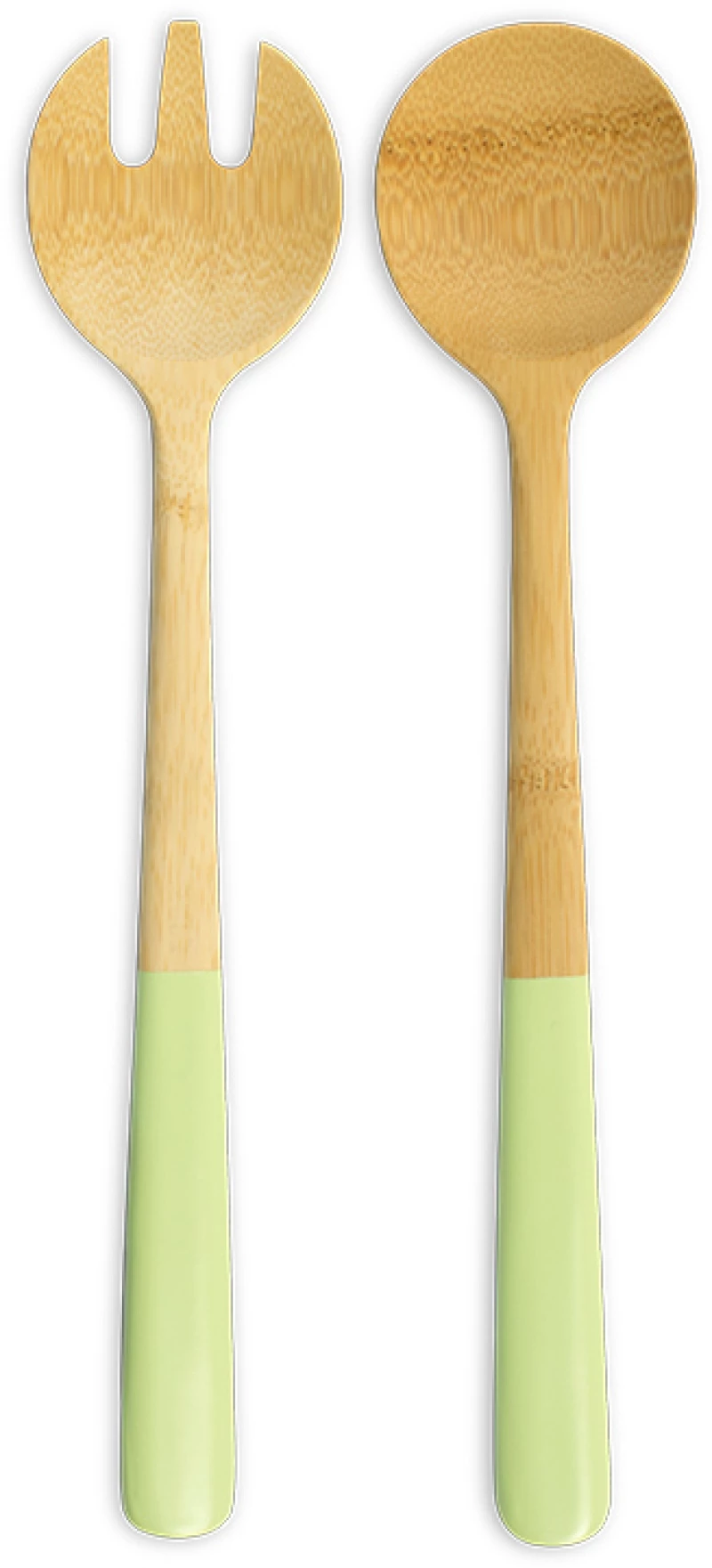 Κουτάλες Σερβιρίσματος Σαλάτας από Bamboo 31cm - Green