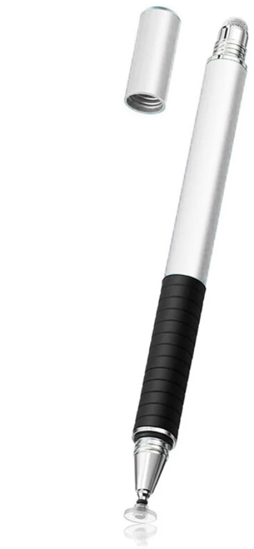 Techsuit - Stylus Pen (JC02) - Aluminum Alloy, Android, iOS, Microsoft - Silver White