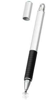 Techsuit - Stylus Pen (JC02) - Aluminum Alloy, Android, iOS, Microsoft - Silver White