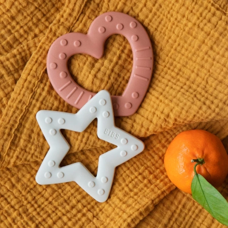 Bibs Μασητικό Οδοντοφυϊας Bitie Heart Peach