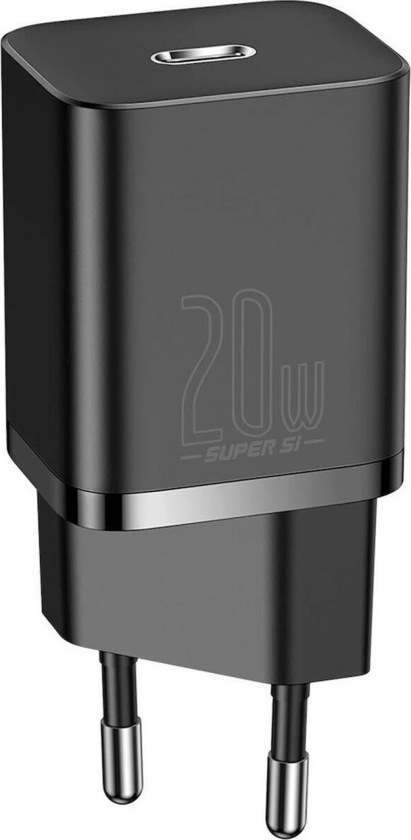 Φορτιστής Τοίχου Super SI 1C Charger Type-C 20W PD Black (CCSUP-B01)