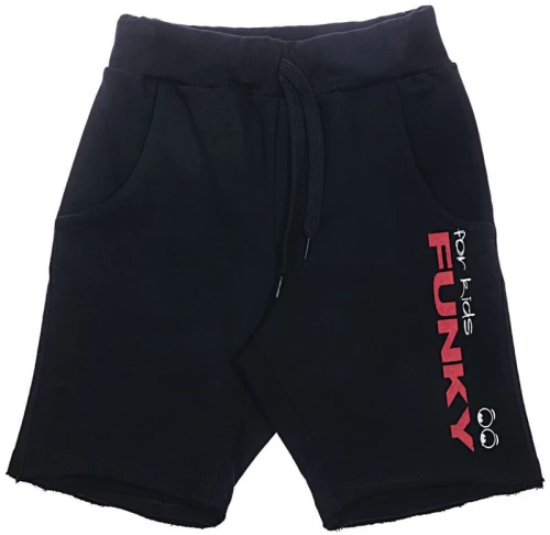 Βερμούδα μακό "Funky" μαύρη (Μαύρο)
