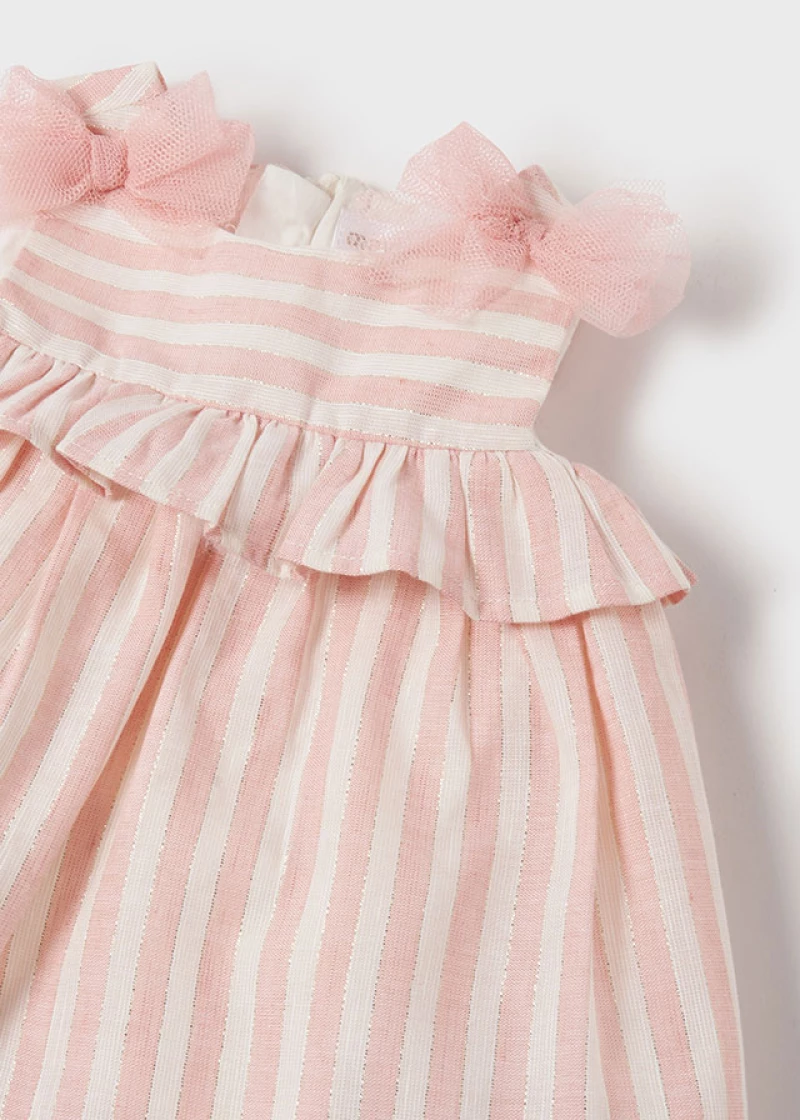 Σετ φόρεμα με βρακάκι "Stripes" ροζ (Ροζ )
