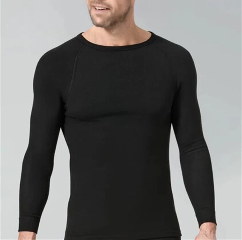 Ισοθερμική μπλούζα μακρυμάνικη unisex "Namaldi" μαύρη (Μαύρο)