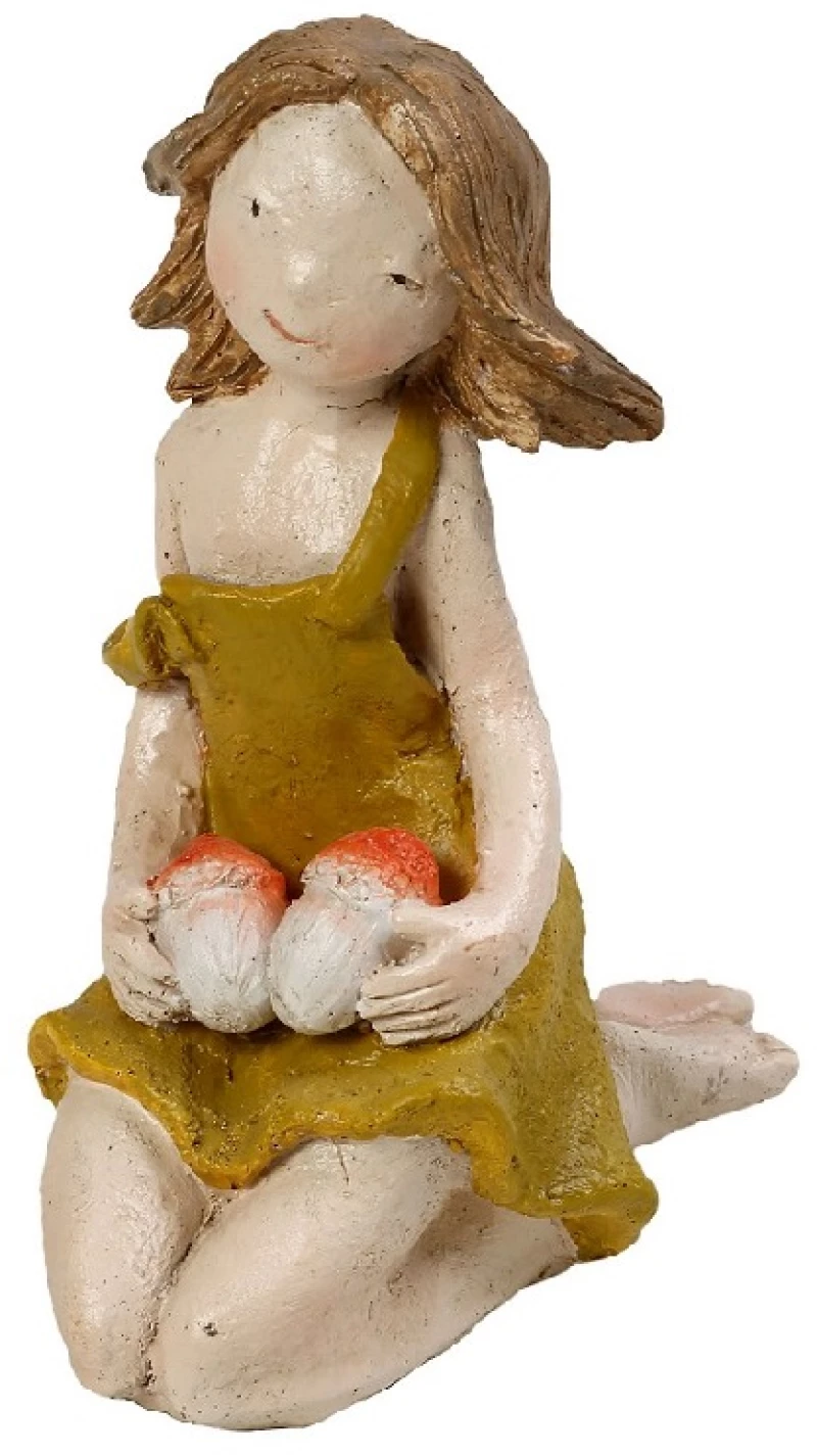 Διακοσμητικό Κοριτσάκι Polyresin Πράσινο 11.5x7x14Εκ Espiel