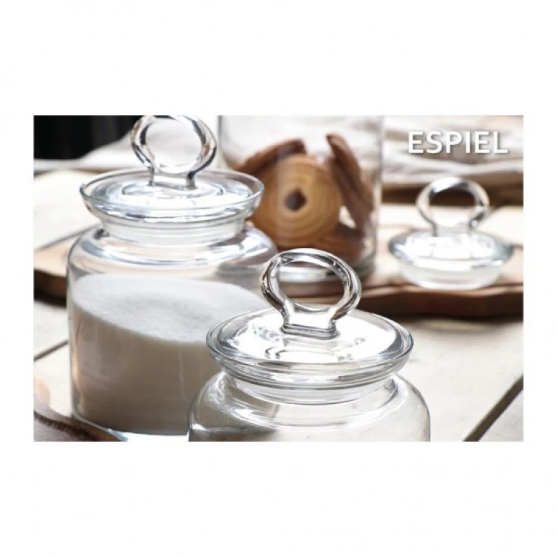 Δοχείο Γυάλινο Διάφανο Kitchen 500ml 13.6x13.6x11.8εκ Espiel
