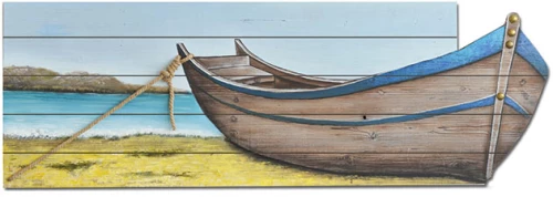 Πίνακας Ξύλινος "Βάρκα" ( 3D ) 50x150εκ