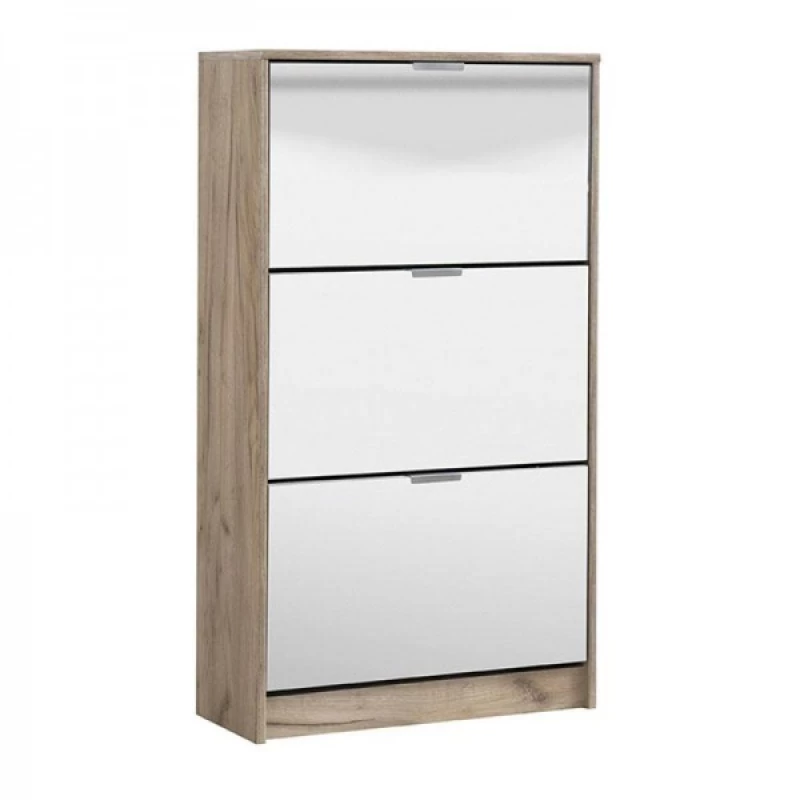 Παπουτσοθήκη Hugo 23 Grey Oak Με Καθρέφτη 67x28x119εκ