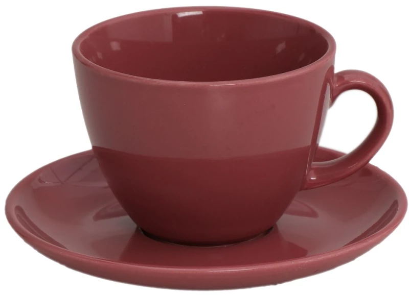 Φλιτζάνι & Πιατάκι Καπουτσίνο Jumbo 350Ml Pomegranate Essentials  16x8Εκ Espiel