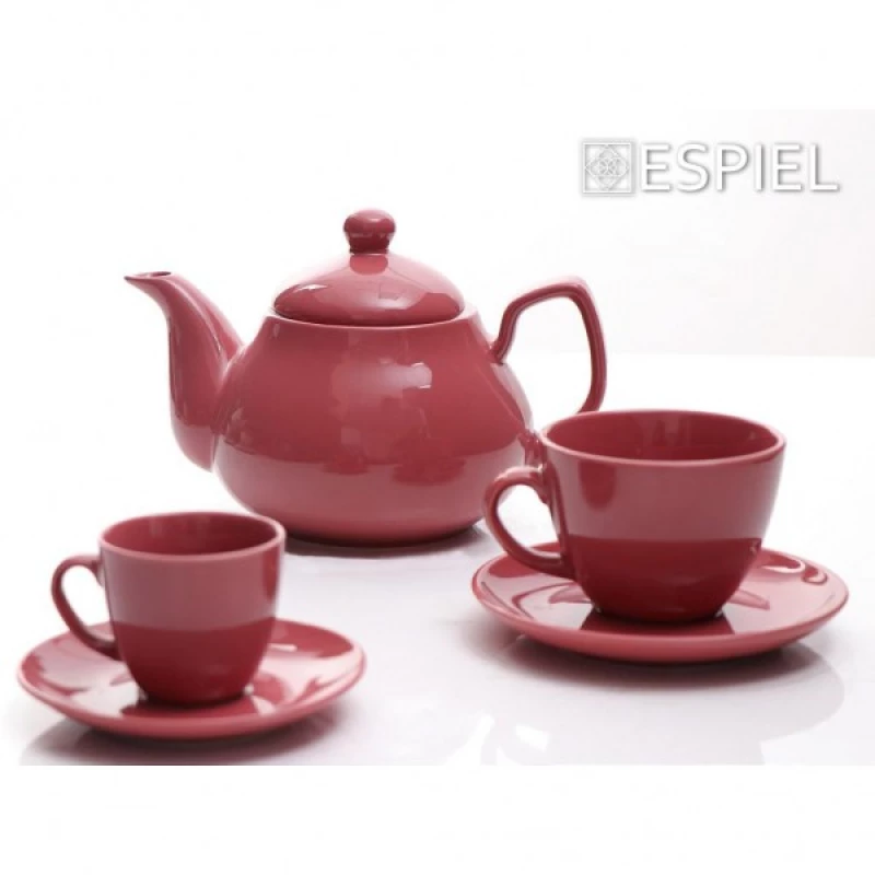 Φλιτζάνι & Πιατάκι Καπουτσίνο Jumbo 350Ml Pomegranate Essentials  16x8Εκ Espiel