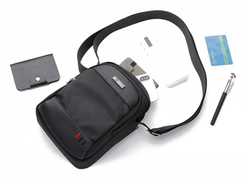 ARCTIC HUNTER τσάντα ώμου K00063 με θήκη tablet  αδιάβροχη  2.9L  μαύρη