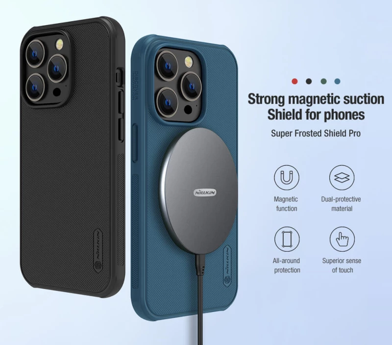 NILLKIN θήκη Super Frosted Shield Pro Magnetic για iPhone 14 Pro  μαύρη